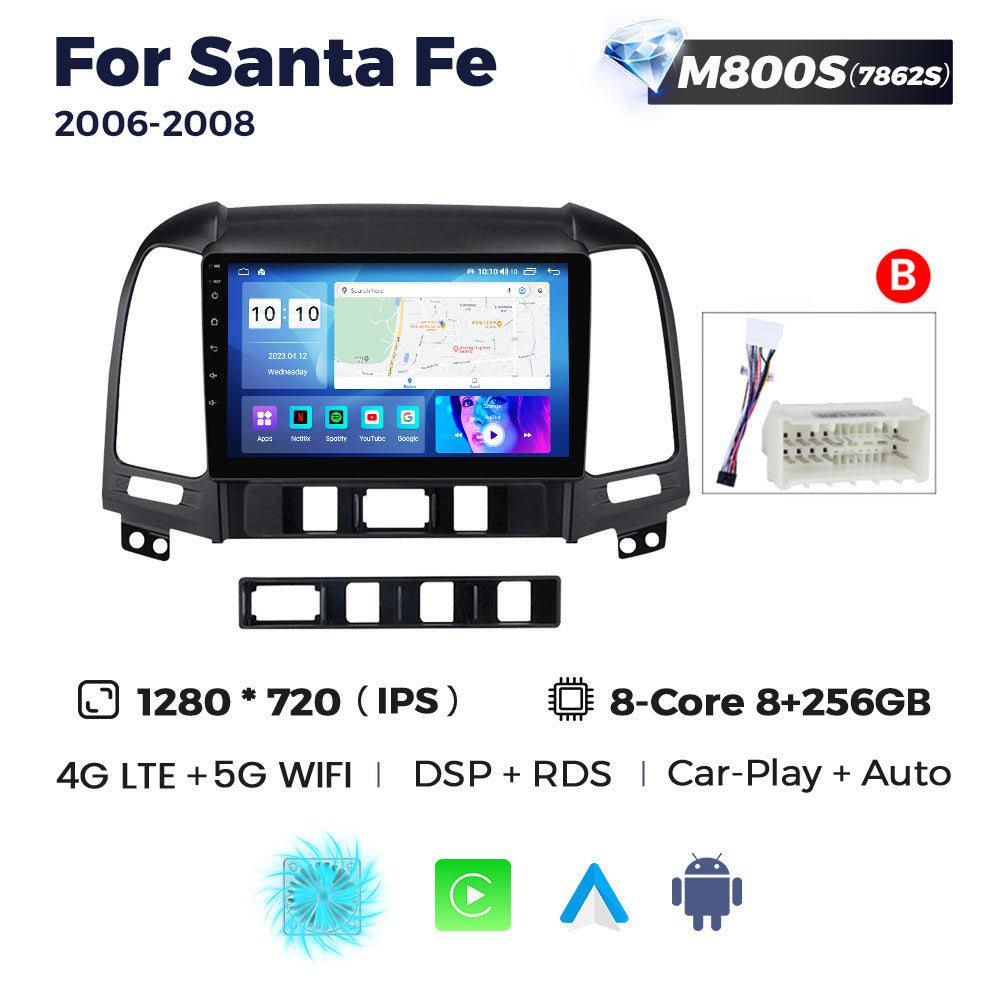 Suitable for 06-12 hyundai santa fe santa fe car central control android navigation wireless carplay
