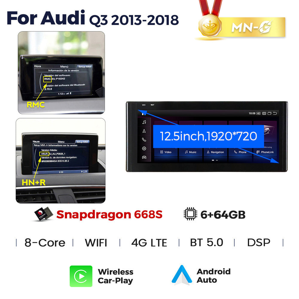 Suitable for audi q3 2013-2019: original car screen upgrade to qualcomm android head unit navigation system