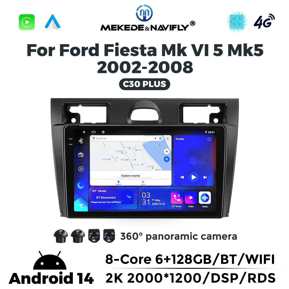Suitable for Ford Fiesta MK5 2002-2008 Android large screen central control car navigation radio screen