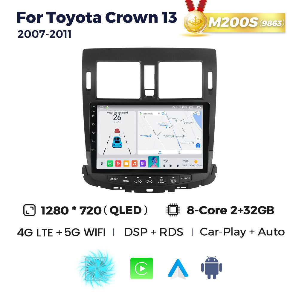 Suitable for Toyota Crown 13 2007-2011 Android Large Screen Central Navigation Radio Carplay