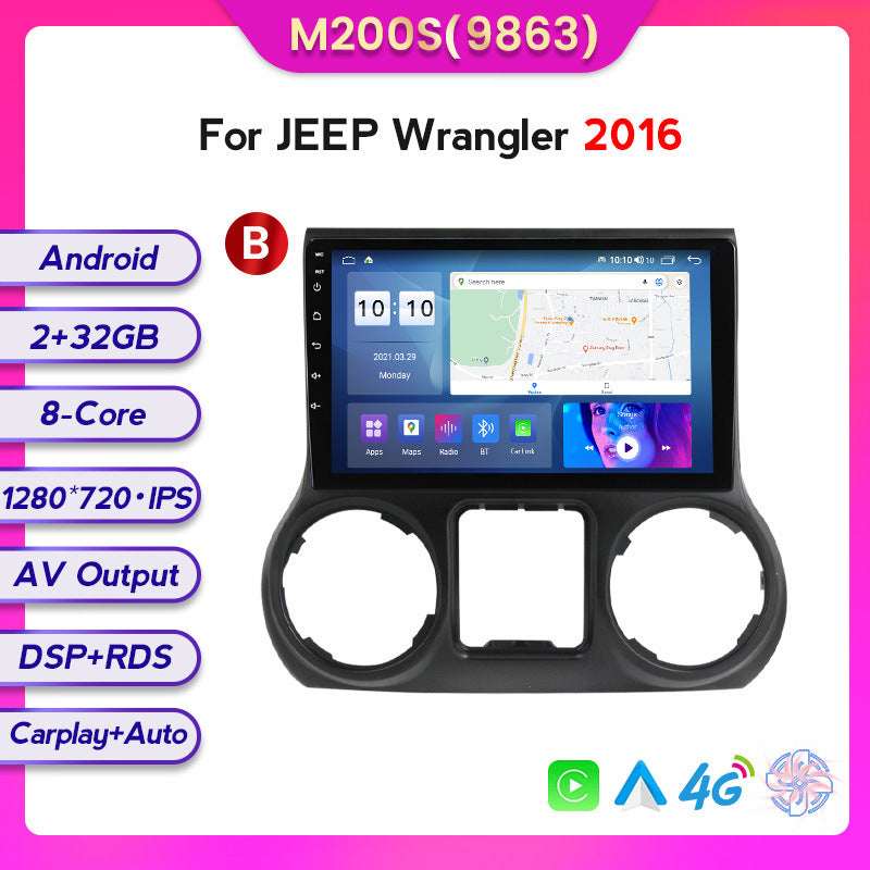 Compatible with the modified Android large screen central navigation screen for Jeep Wrangler models 11-16
