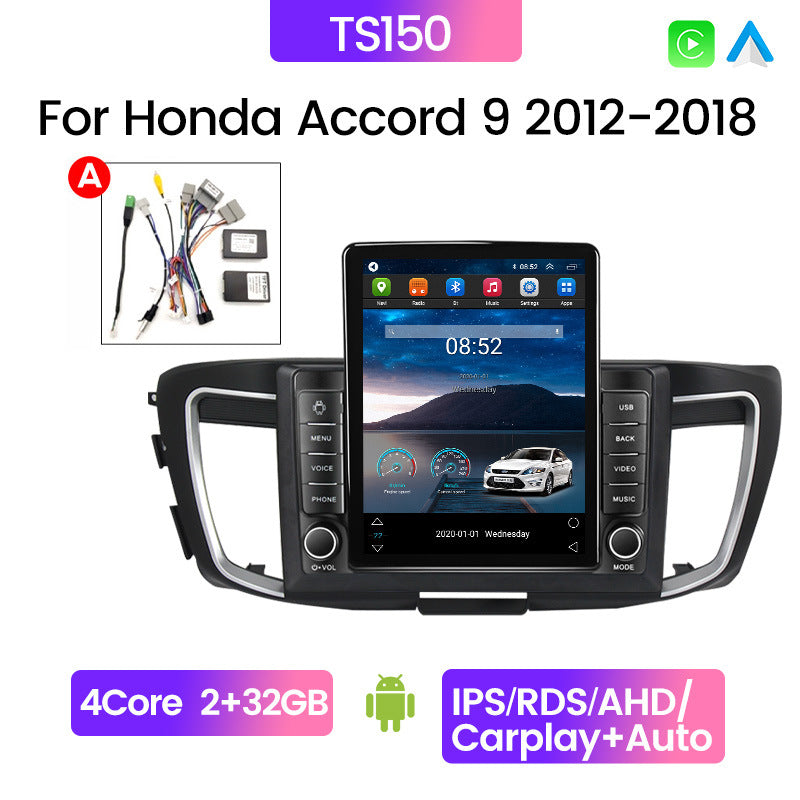 Suitable for honda accord 9th generation (2018-present) vertical screen android navigation head unit with wireless carplay