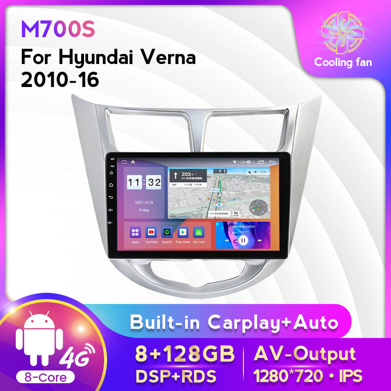 Compatible with Hyundai Verna 10-16 models Android large screen central control in-car navigation screen 128