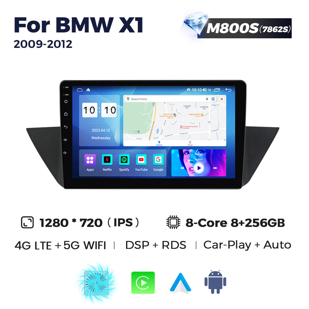Applicable to BMW X1 E84 09-12 Android large screen central control car navigation radio screen 8 + 256G