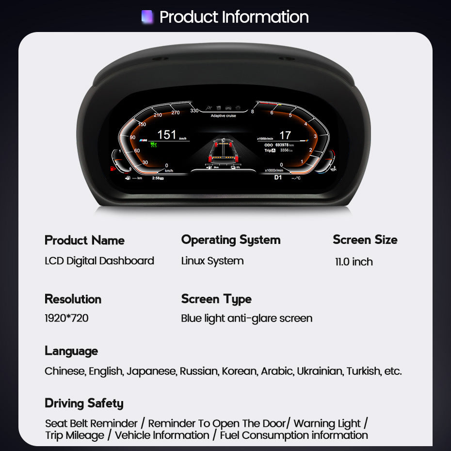 Suitable for bmw e90 bmw e91/e92 2005-2012 original car without screen ccc/cicrestoration lcd instrument