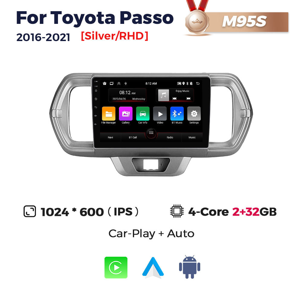 Suitable for toyota passo 2016- 2021 rhd toyota passo car large screen android navigator