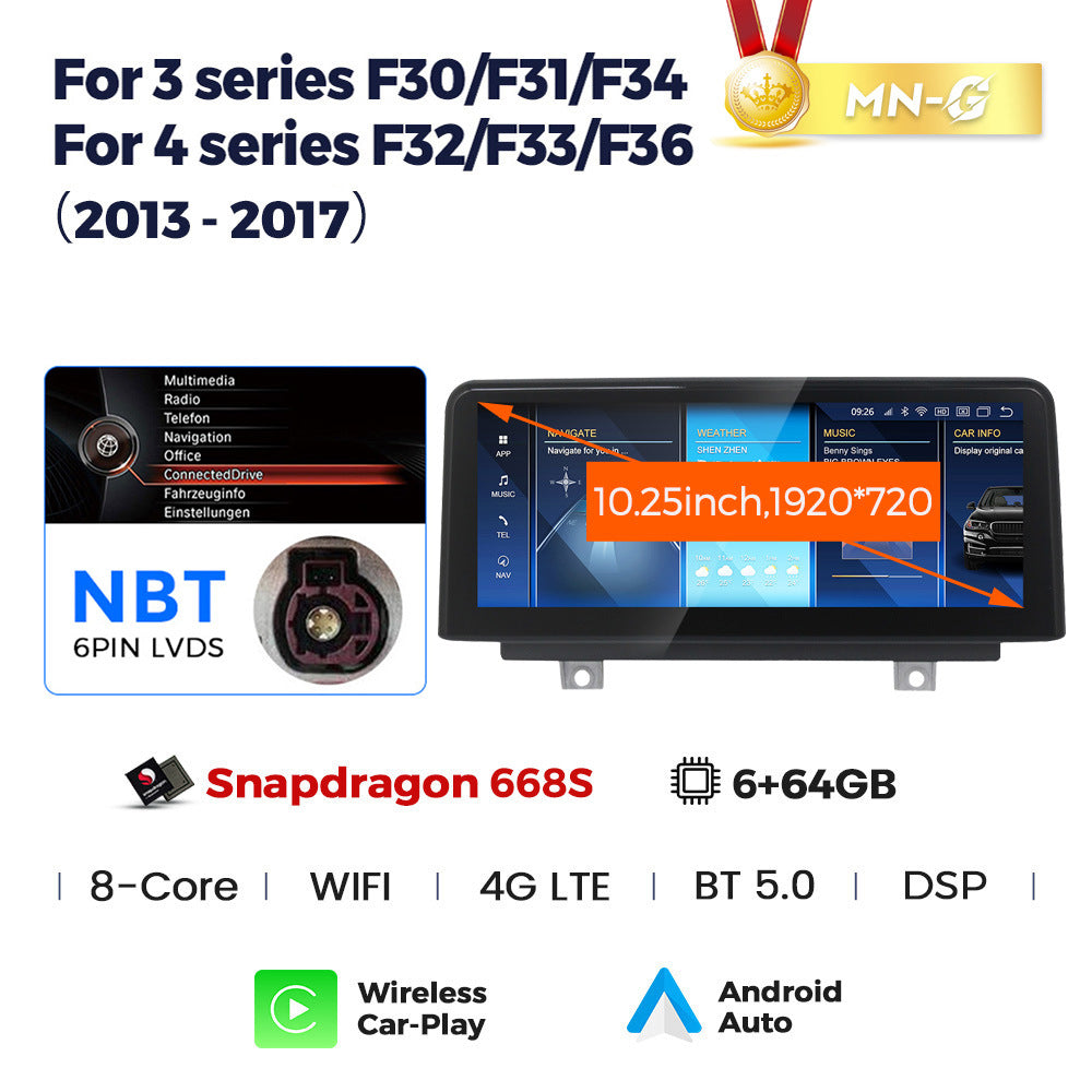 Suitable for bmw 3 series 4 series f30/f31 original car central control large screen upgrade android car navigation 10.25inch