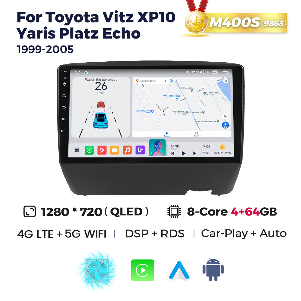 Suitable for Toyota Vitz XP10 Yaris 99-05 Android large screen central control navigation radio Carplay