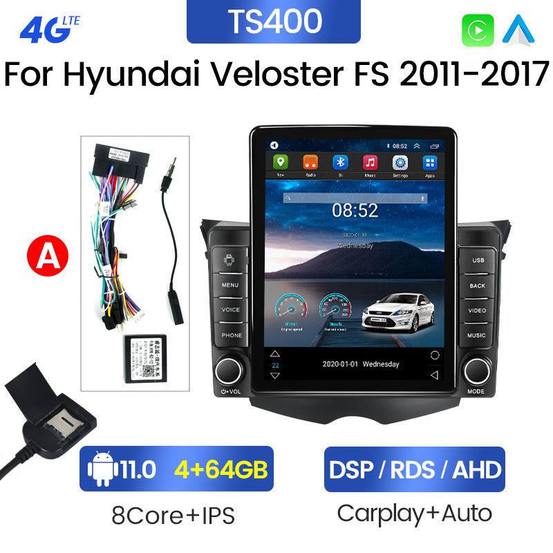 Suitable for hyundai veloster android navigation system with carplay (vertical screen, stone tablet style)