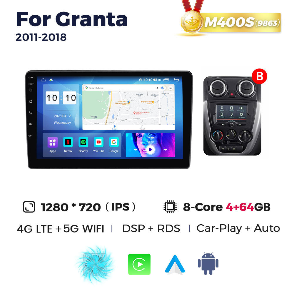 Suitable for single-spindle lada granta car android central control navigation system smart multimedia