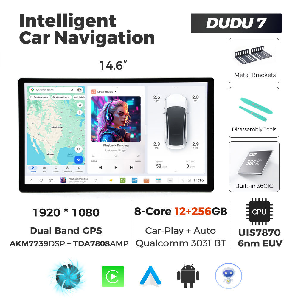Suitable for 14.6inch duduauto series dudu7 dudu liangshan overseas version of smart android large screen navigation