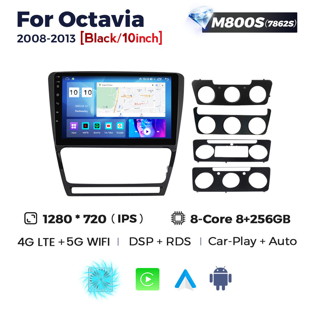 Suitable for skoda octavia android large screen car navigation wireless carplay