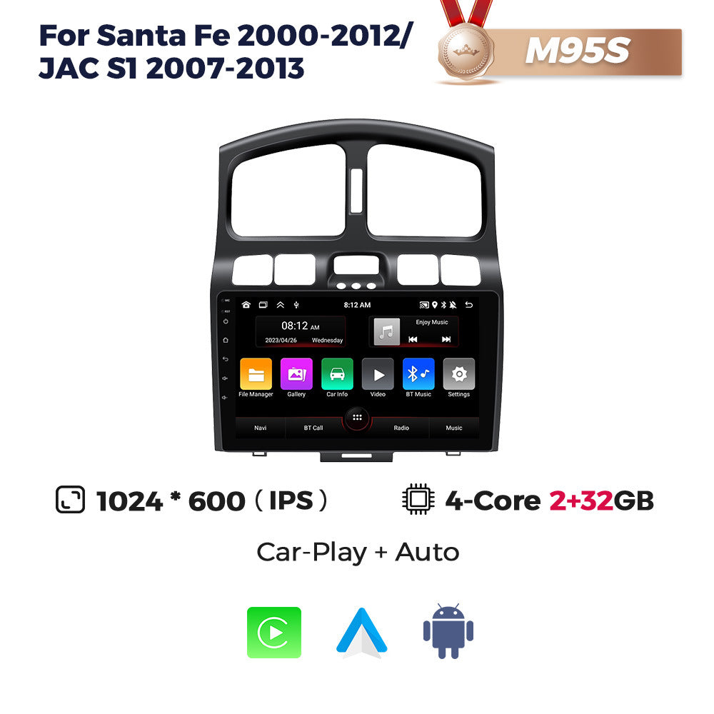 Suitable for hyundai santa fe 06-15 models, in-car central control gps navigation wireless carplay