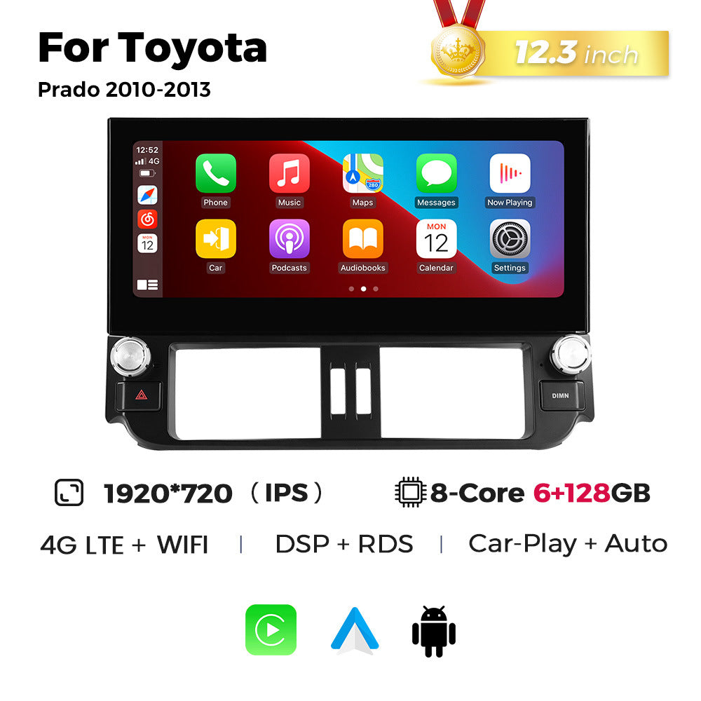 Applicable to Toyota Overbearing Prado 2010-2013 horizontal screen Android large screen central control navigation Bluetooth Carplay
