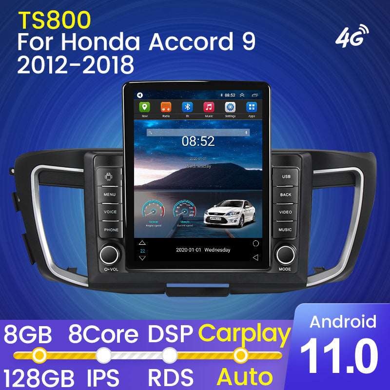 Suitable for honda accord 9th generation (2018-present) vertical screen android navigation head unit with wireless carplay