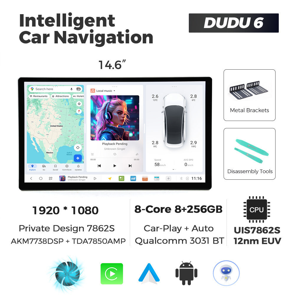 Suitable for 14.6inch duduauto series dudu7 dudu liangshan overseas version of smart android large screen navigation