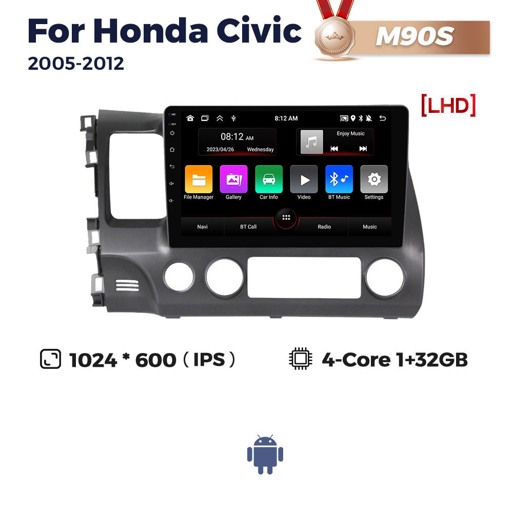 Suitable for Honda civic Civic 05-12 Android large screen central control car navigation radio screen 256