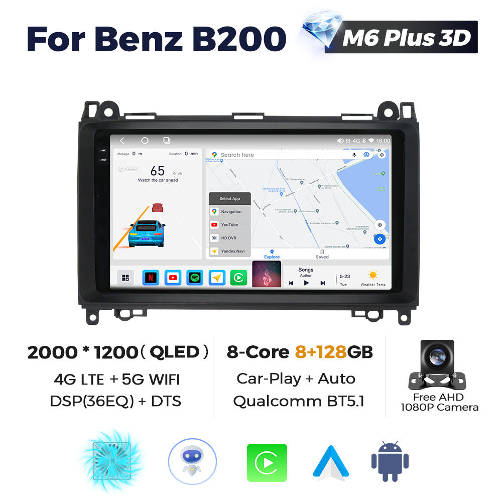 Suitable for Mercedes-Benz B200 05-12 Android large screen car navigation radio screen M6Pro 3D