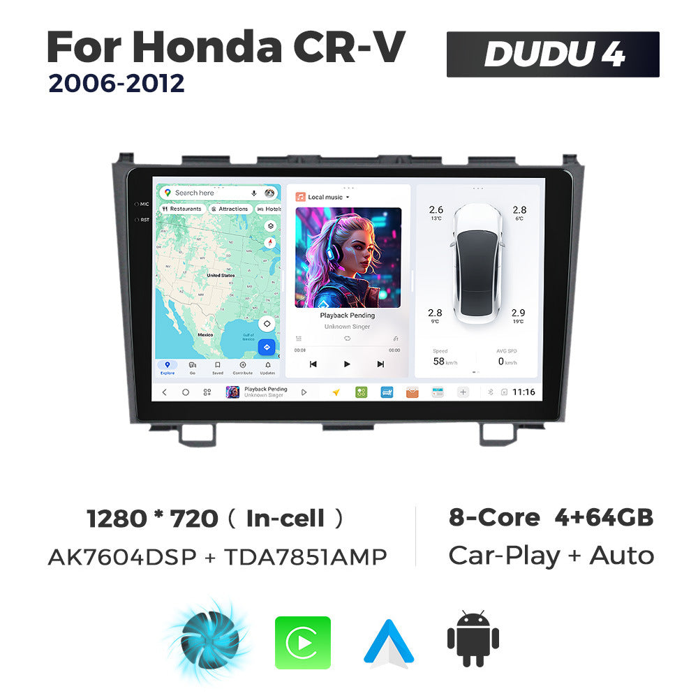 DUDUAUTO for Honda CRV 2006-2012 Android large screen central control car navigation Bluetooth Carplay