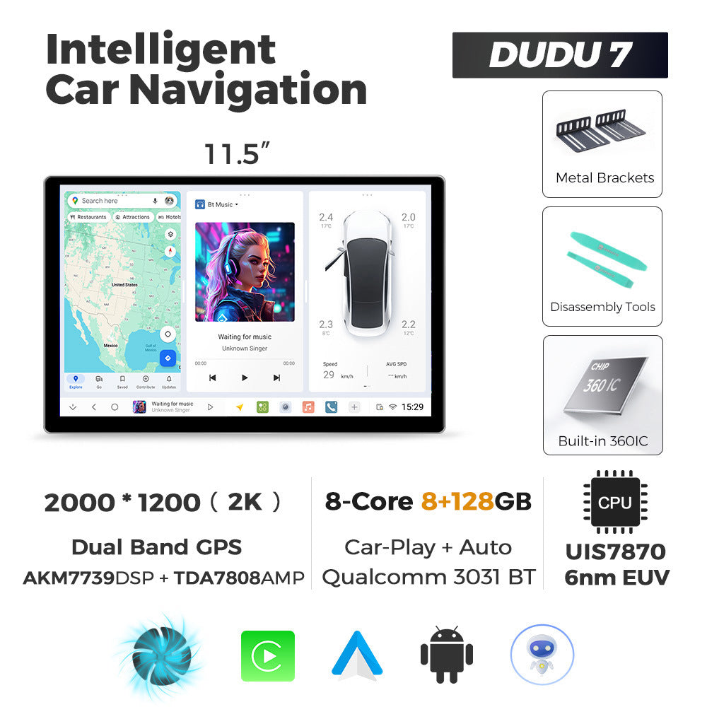 Suitable for 11.5inch duduauto series dudu7 dudu liangshan overseas version intelligent interactive android navigation