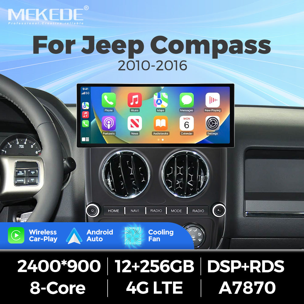 Suitable for jeep compass 2010-2016 jeep compass 12.3inch narrow edge android vertical screen navigation