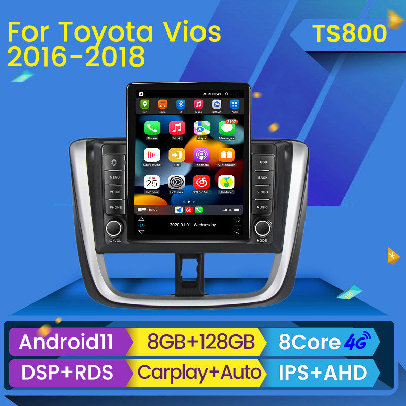 Suitable for 16 models of toyota vios, zhixuan, vios, yaris, stone monument machine vertical screen android navigator