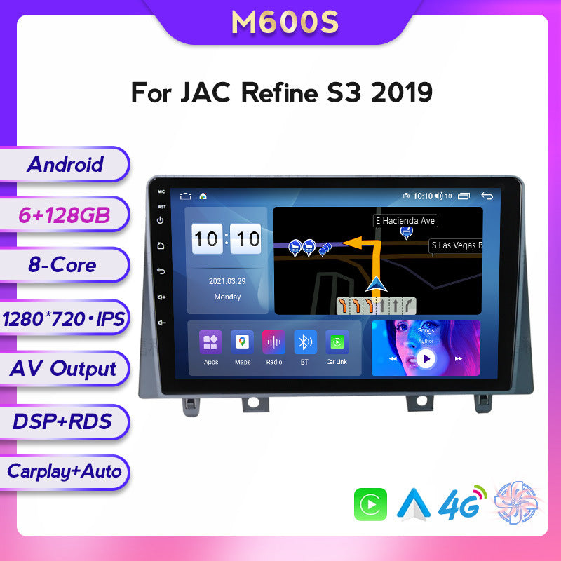 Suitable for jac refine s3 2019 model car, central control gps navigation wireless carplay