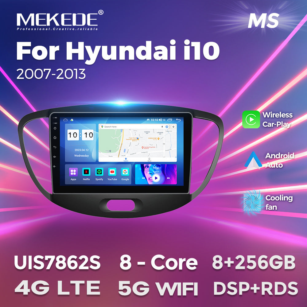 Suitable for modern HYUNDAI i10 07-13 Android large screen central control navigation radio 8 + 256G