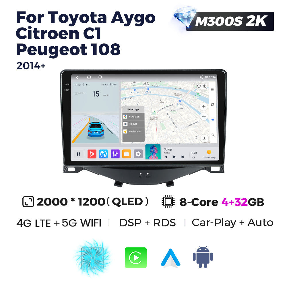 Suitable for toyota aygo peugeot 108 citroen c1 2014+ android car navigation