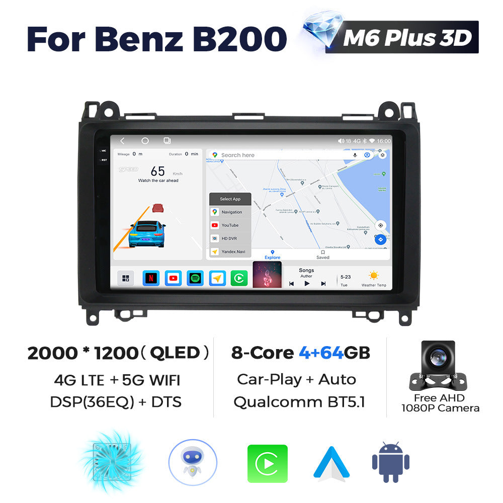 Suitable for Mercedes-Benz B200 05-12 Android large screen car navigation radio screen M6Pro 3D