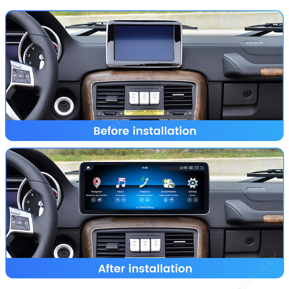 Applicable to Mercedes-Benz G-Class G350 G500 G63 W461 463 Android large screen central control navigation Bluetooth Carplay