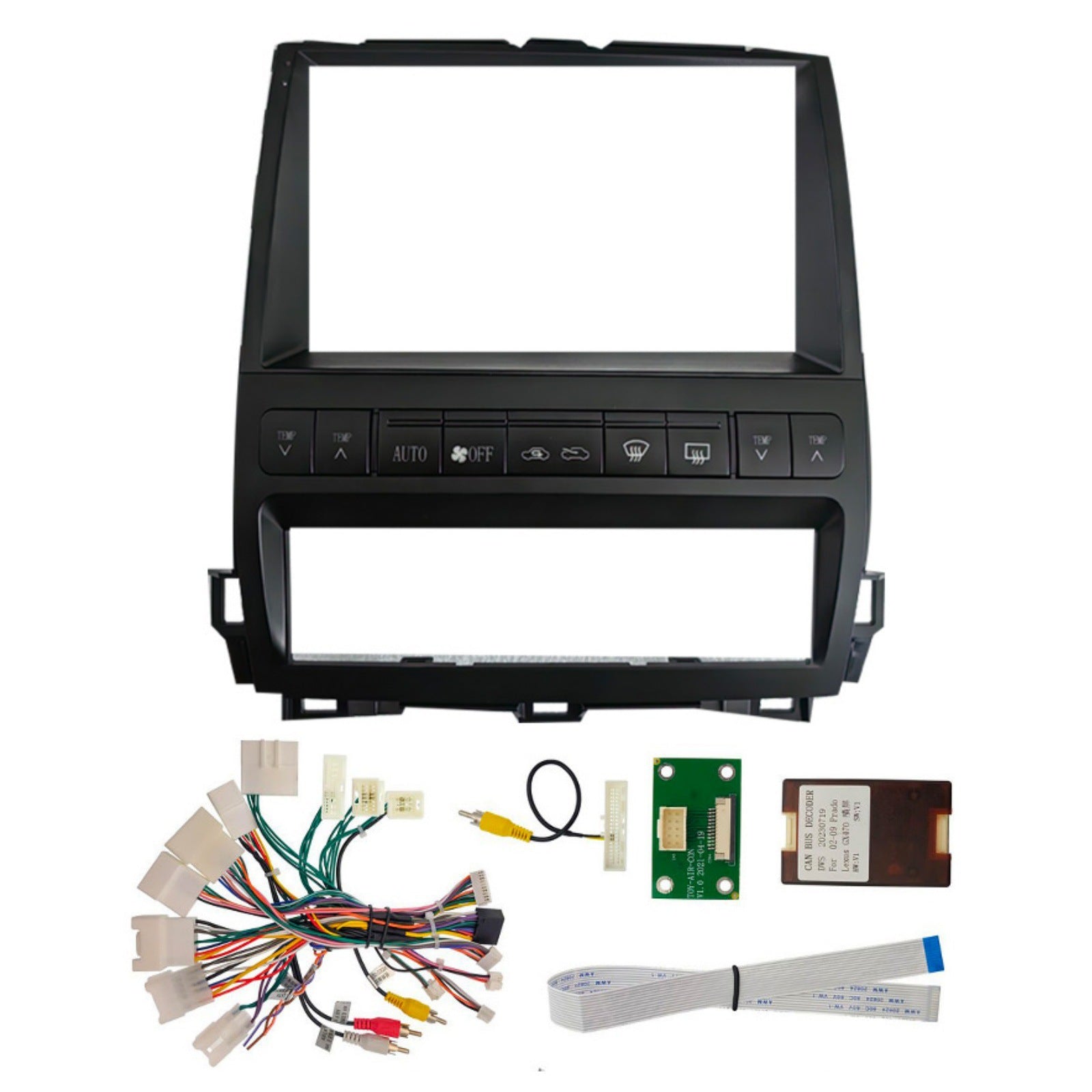 Versatile trim kit compatible with lexus gx470 / toyota prado - center console navigation modification faceplate
