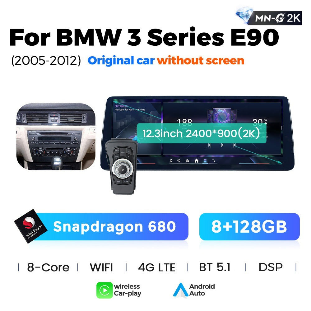 12.3 Applicable to BMW 3 Series E90 2005-2012 Android Large Screen Central Control Car Navigation Bluetooth Carplay