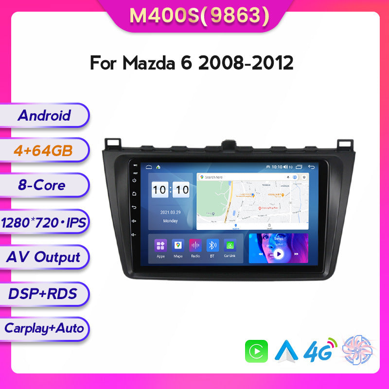 Suitable for 08-12 mazda 6 ruiyi mazda6 android car central control navigator wireless carplay