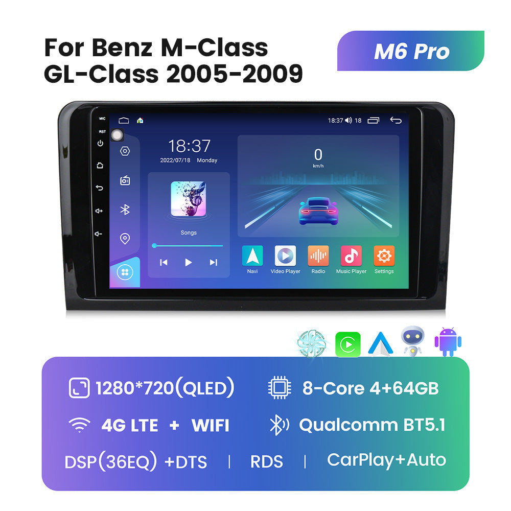Suitable for Mercedes-Benz ML GL W164 05-09 modified Android large-screen central control car machine navigation M6Pro