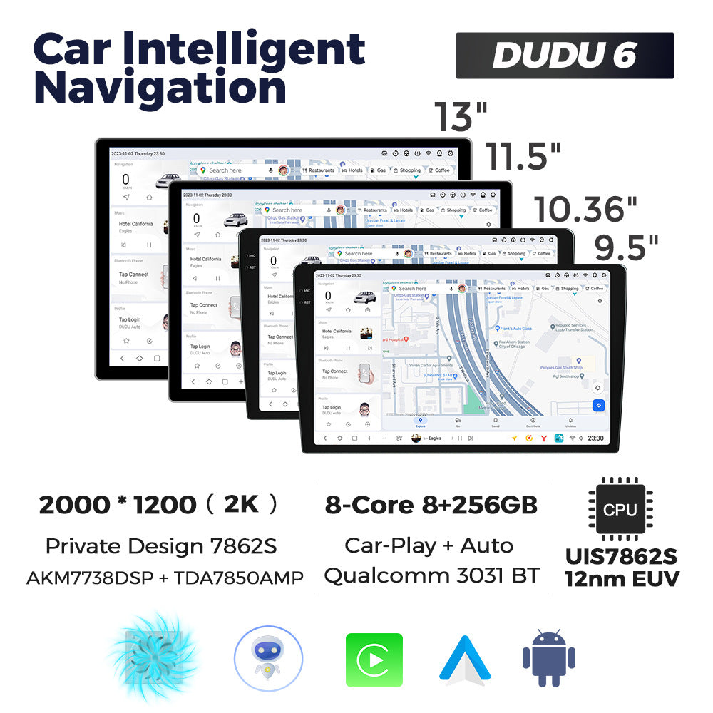 Mekede wholesale Android central control large screen smart car machine navigation private model host DUDU AUTO car