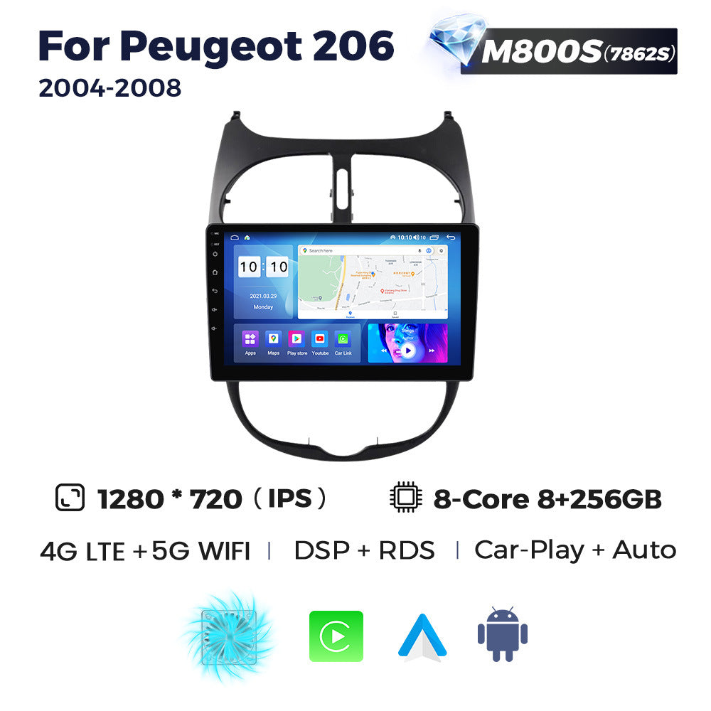 Suitable for citroen c2 04-08 peugeot 206 peugeot206 android central control car navigation system