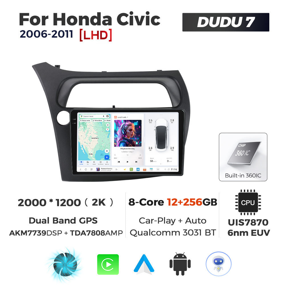 DUDUAUTO for Honda Civic 06-11 Android large screen central control car navigation Bluetooth Carplay