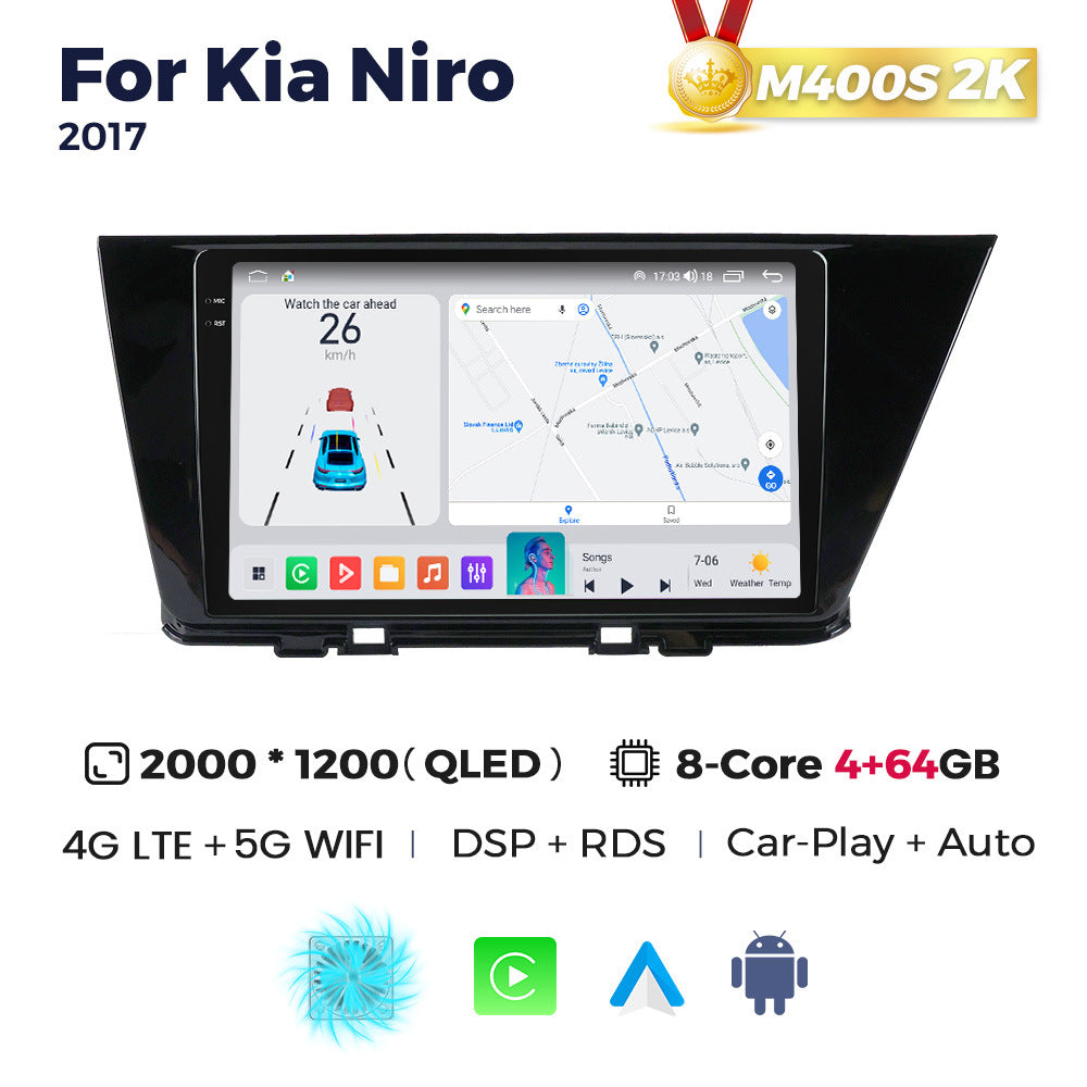 Suitable for kia niro 2017 kia jirui restoration large screen smart android car navigation carplay