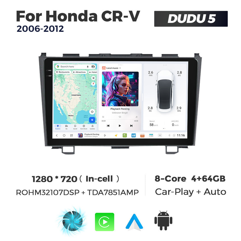 DUDUAUTO for Honda CRV 2006-2012 Android large screen central control car navigation Bluetooth Carplay