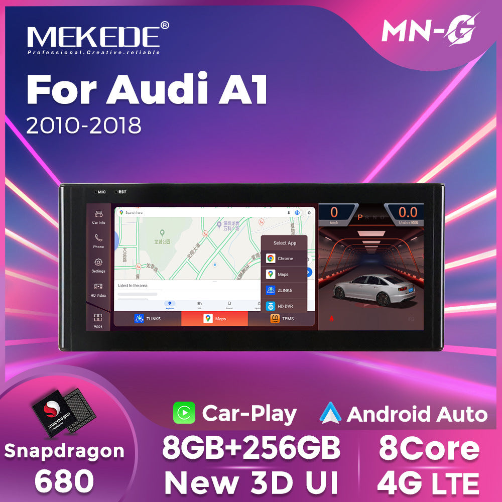 Suitable for audi a1 2010-2018, original car screen upgrade to large screen navigation, qualcomm snapdragon chipset