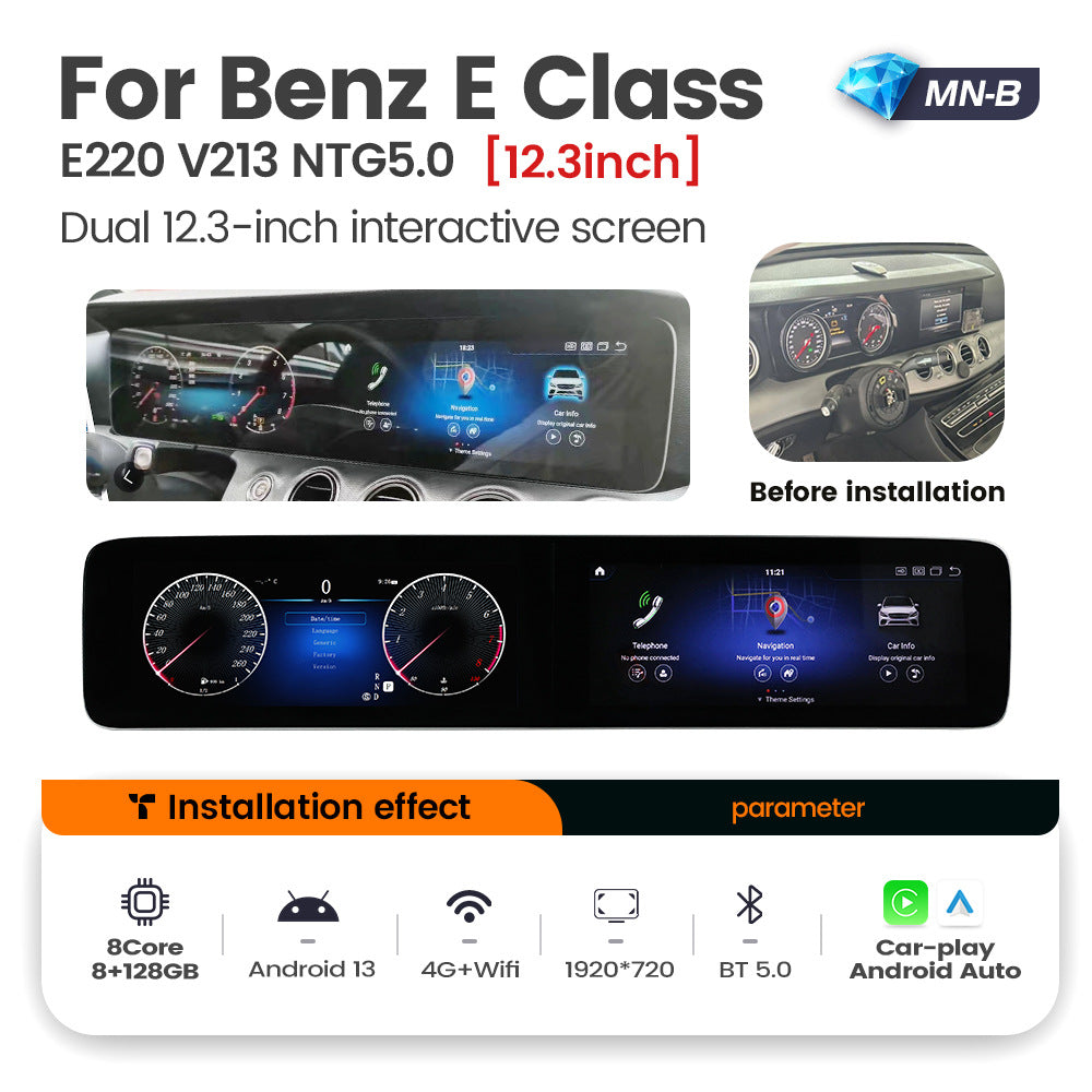 Suitable for benz e class e220 v213 ntg5.0 ntg5.5 mercedes-benz e-class dual-screen interaction