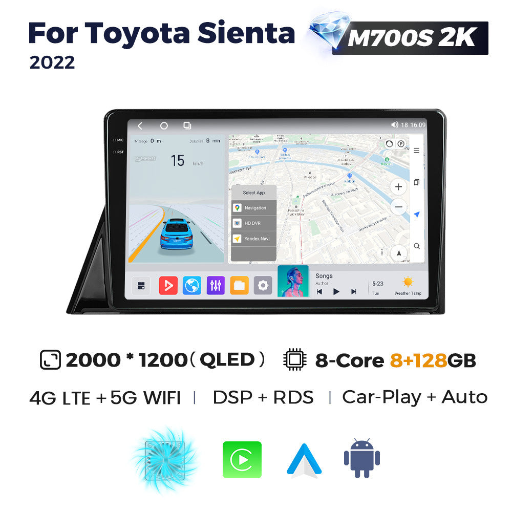 Suitable for toyota sienta 2022 rhd toyota senna right-hand drive android car navigator