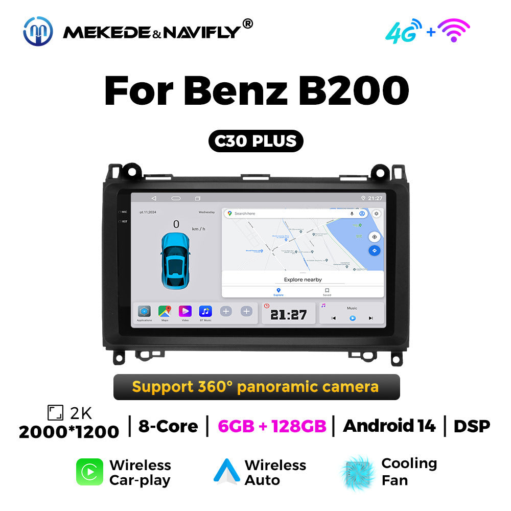 Suitable for Mercedes-Benz B200 W639Vito Android large screen central control car navigation radio screen carplay