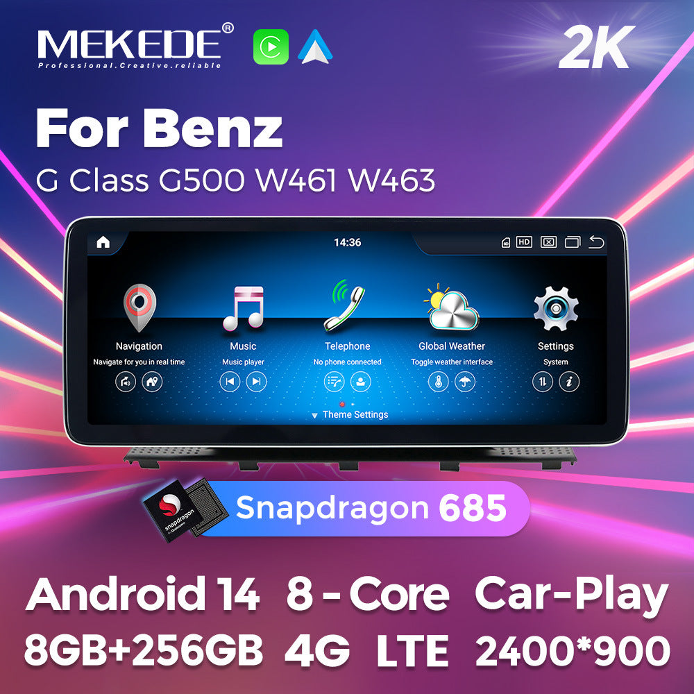 Applicable to Mercedes-Benz G-Class W461 W463 08-11 Android large screen central control car navigation Bluetooth Carplay
