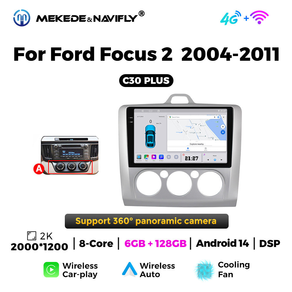 Suitable for Ford Old Focus 04-11 Android large screen central control car navigation radio screen Carplay