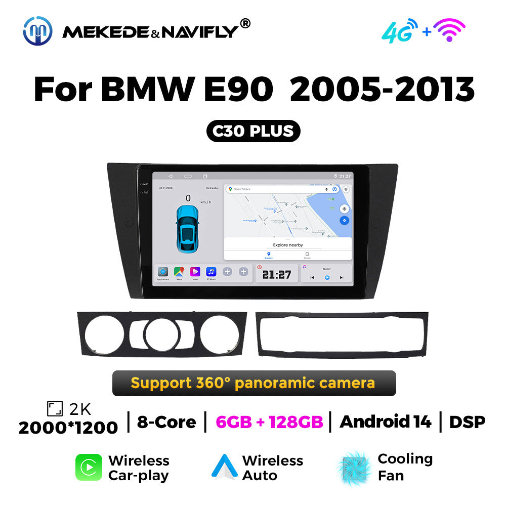 Applicable to BMW E90 2005-2013 Android large screen central control car navigation radio screen carplay