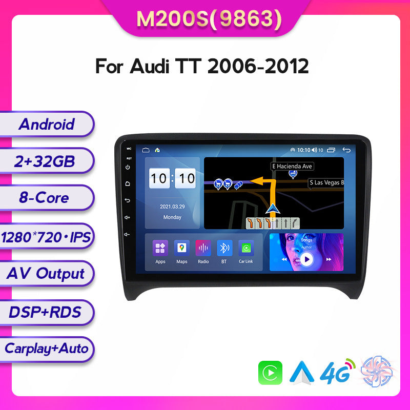 Suitable for Audi TT 06-12 to Android large-screen central control car navigation all-in-one machine 8 + 128G