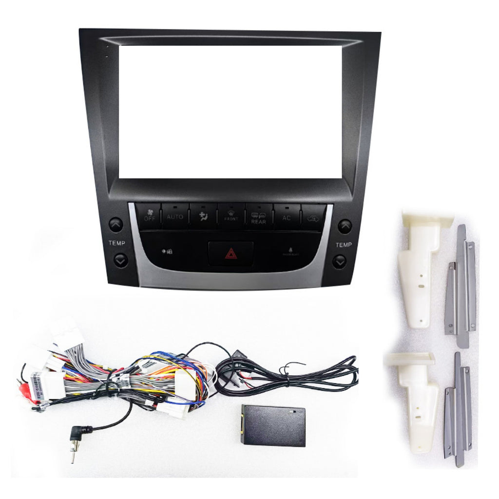 Versatile trim kit compatible with 2004-2011 lexus gs 9inch center console navigation dvd upgrade bezel