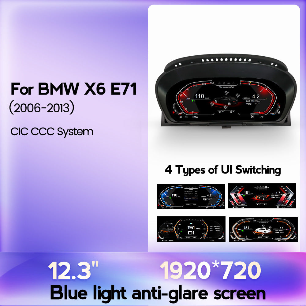 Suitable for bmw x6-e71 cic ccc 2006-2013 original car upgrade restoration lcd instrument display